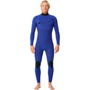 2024 Rip Curl Mens E-Bomb 4/3mm Zip Free Wetsuit 14TMFS - Blue Green